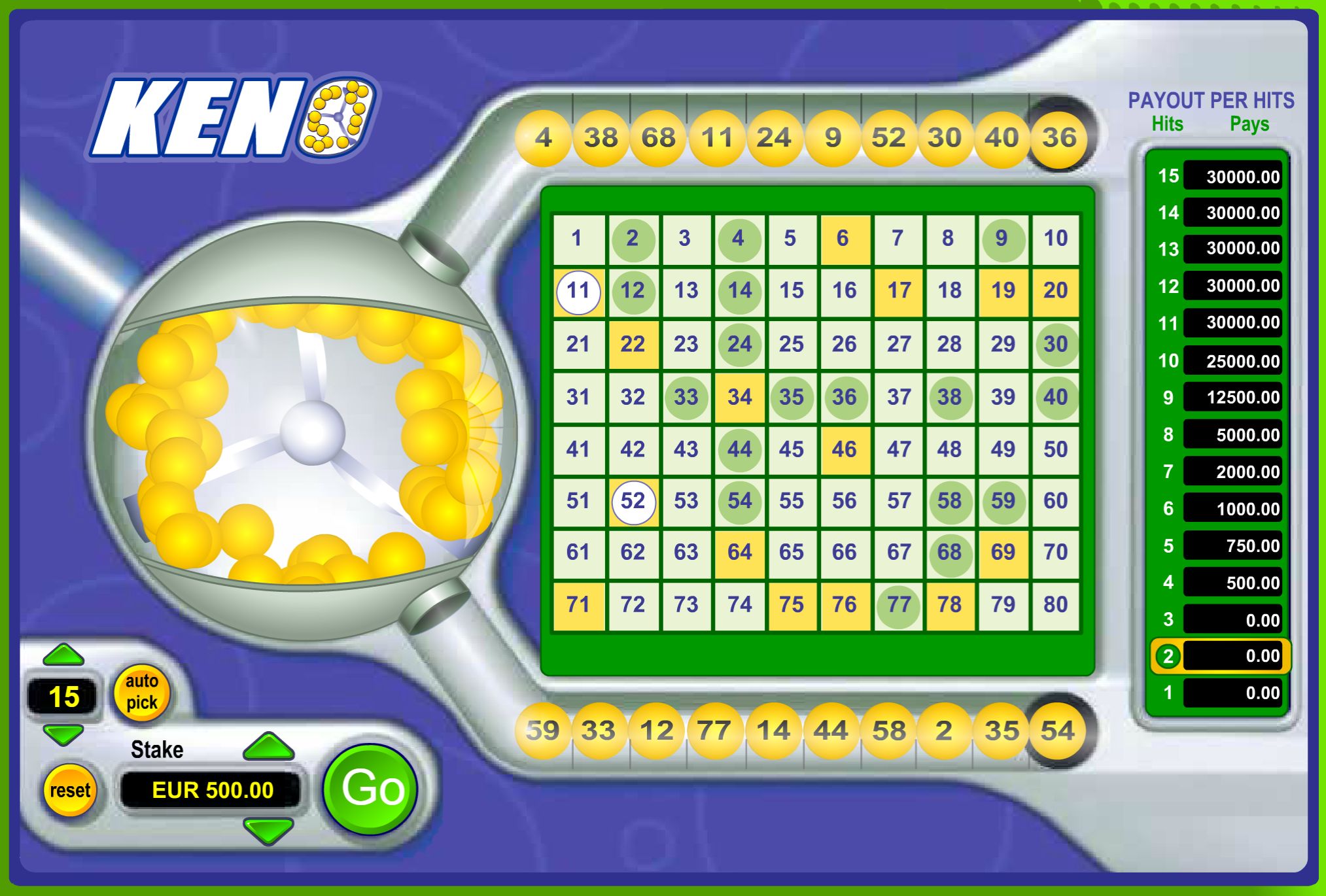 keno ir bingo skirtumai